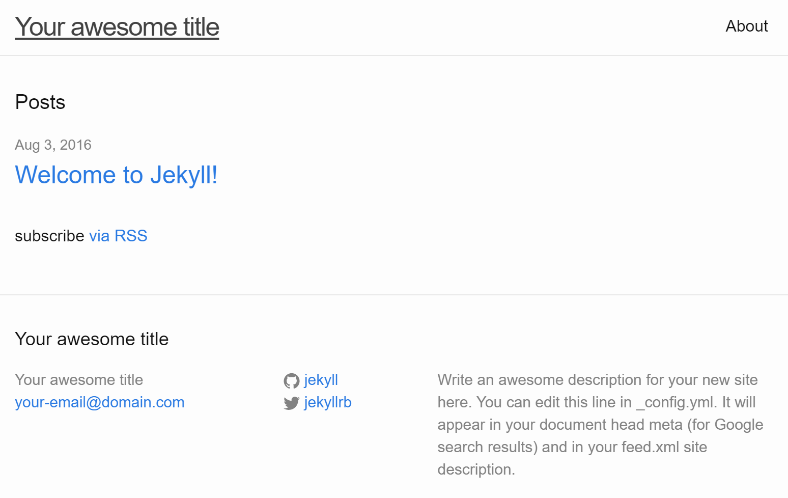 Screenshot of Default Site