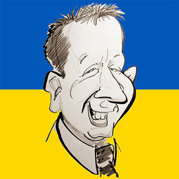Richard Slater's Profile Picture with Ukraine Flag as background